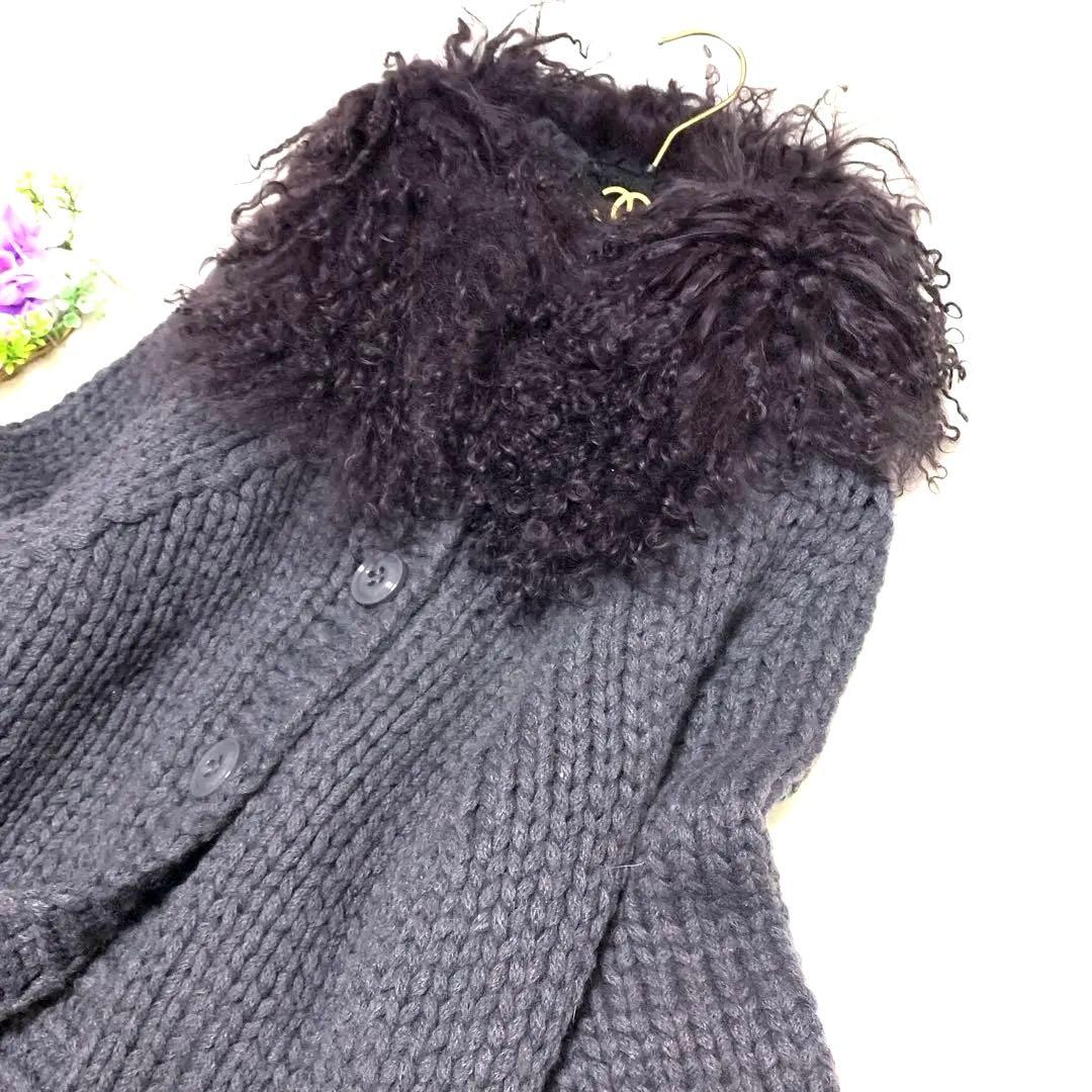 ★ shiyo様　マックスマーラ❤︎ボリュームニットコート❤︎カールファー❤︎ M L