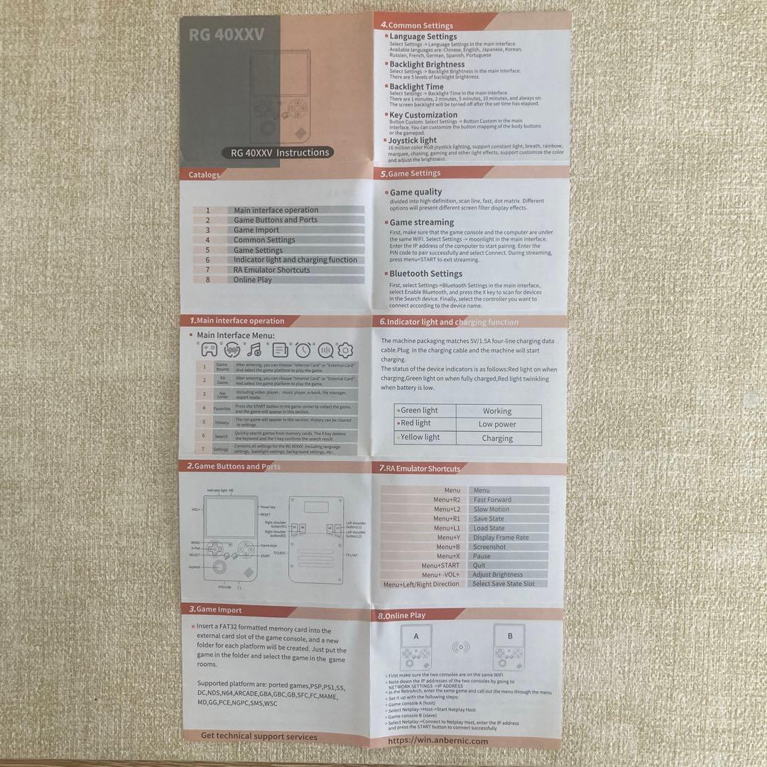 中華ゲーム機 Anbernic RG40XXV 【美品】