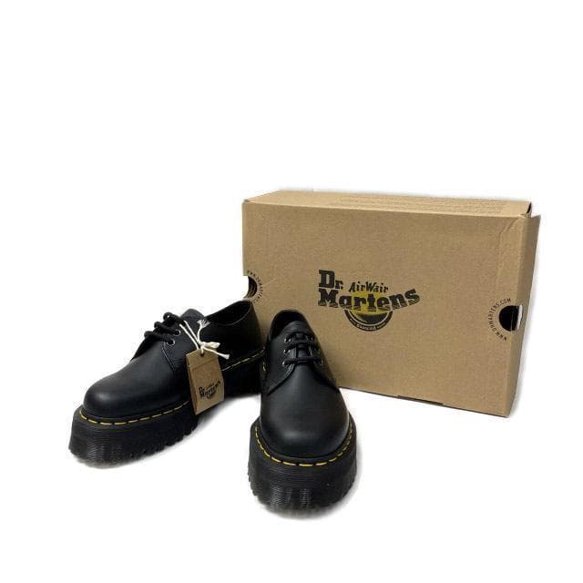 ドクターマーチン 3ホール 厚底 レザー(23.0cm)黒180210