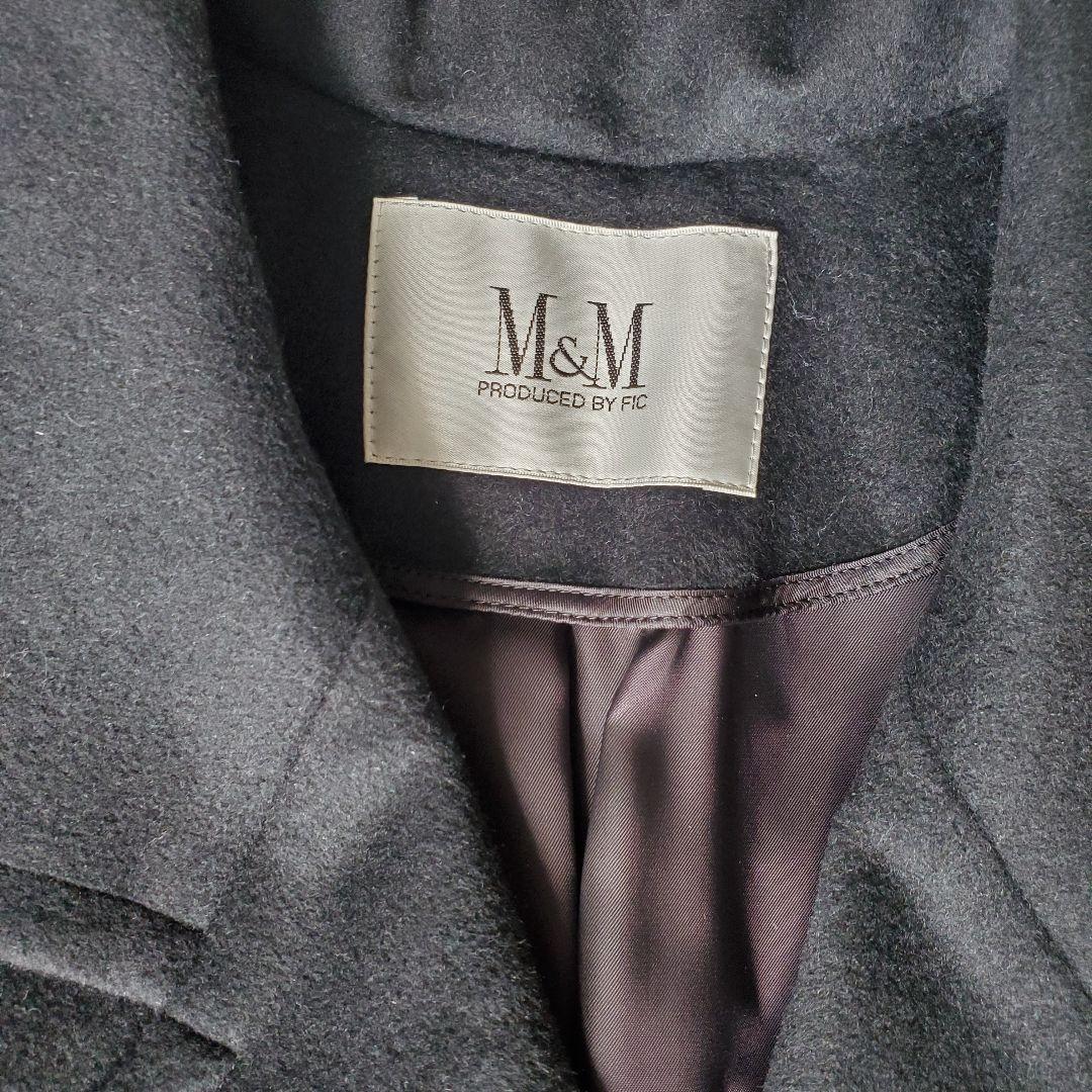 【新品タグ付】最高級ピュア カシミヤ100% ロングコート 黒 日本製 9AR