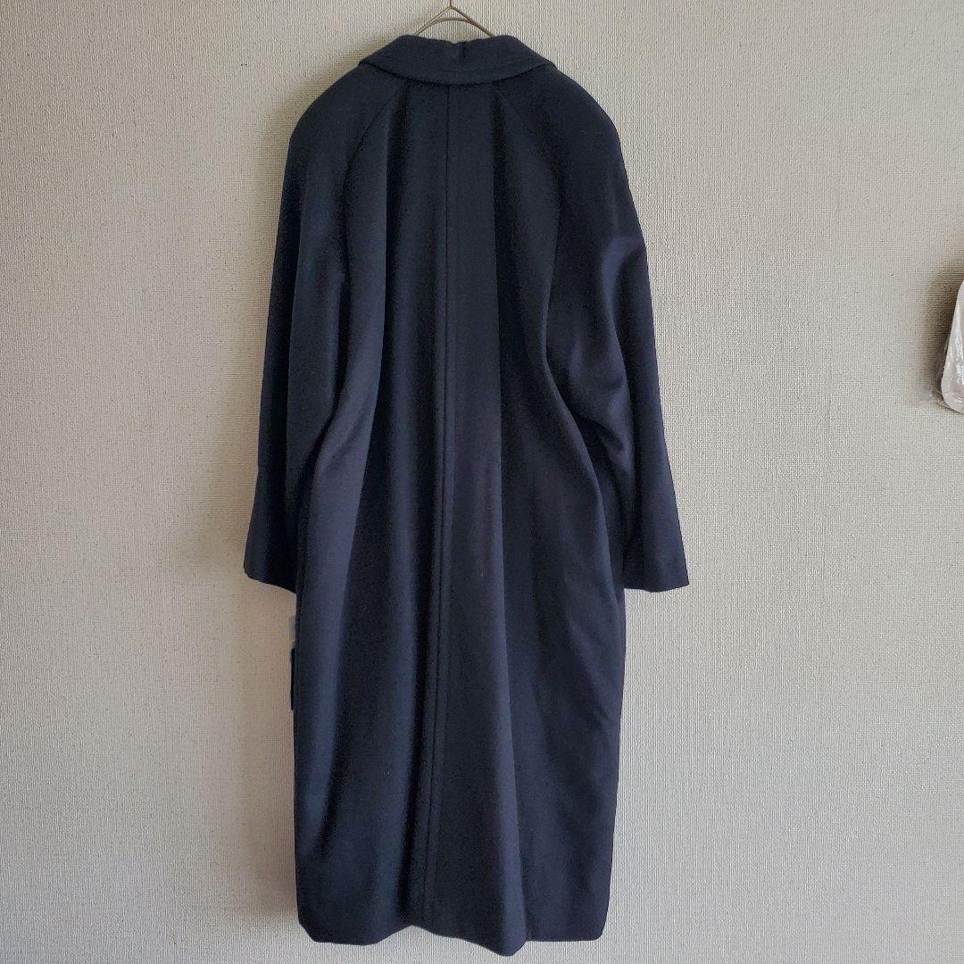 【新品タグ付】最高級ピュア カシミヤ100% ロングコート 黒 日本製 9AR