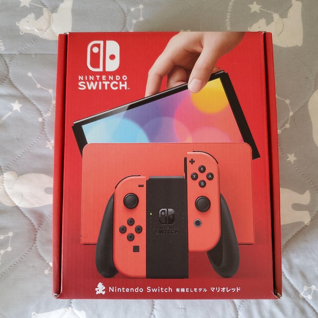 Nintendo Switch 赤/有機EL、本体 キャリングケース付き。