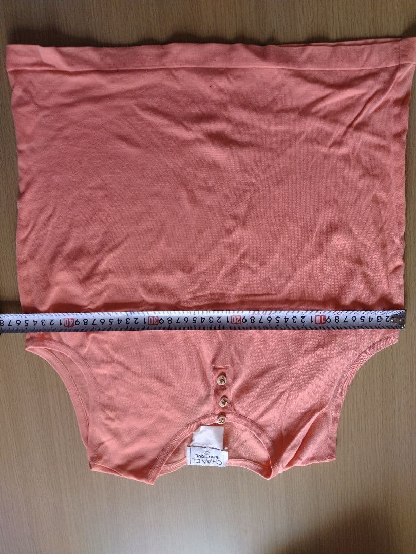 CHANEL ピンク タンクトップ ボタン付き サイズ42