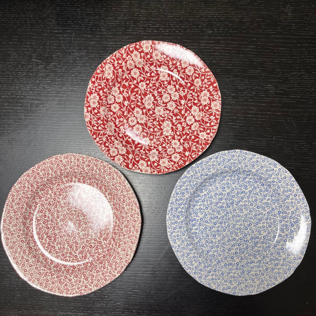 バーレイ　プレート　キャリコ1色、フェリシテ2色　3枚セット