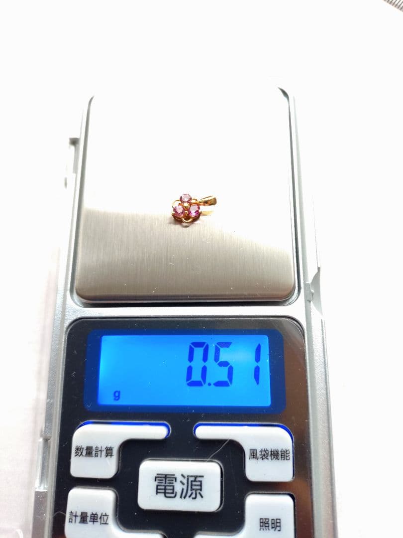 k18ピンクトルマリンペンダントトップ　刻印あり