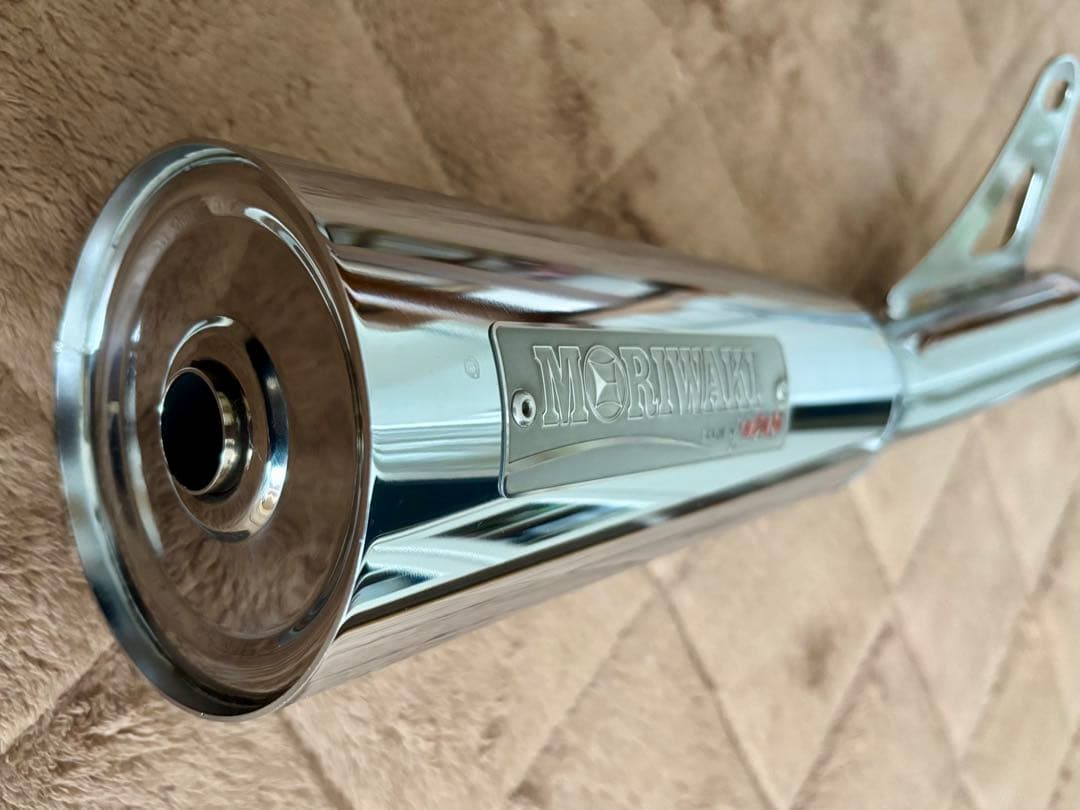 c*帳様 スーパーカブ110 モリワキ フルエキ メガフォンマフラー クローム