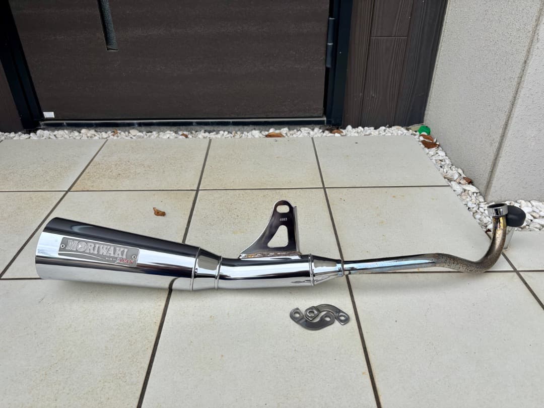 c*帳様 スーパーカブ110 モリワキ フルエキ メガフォンマフラー クローム