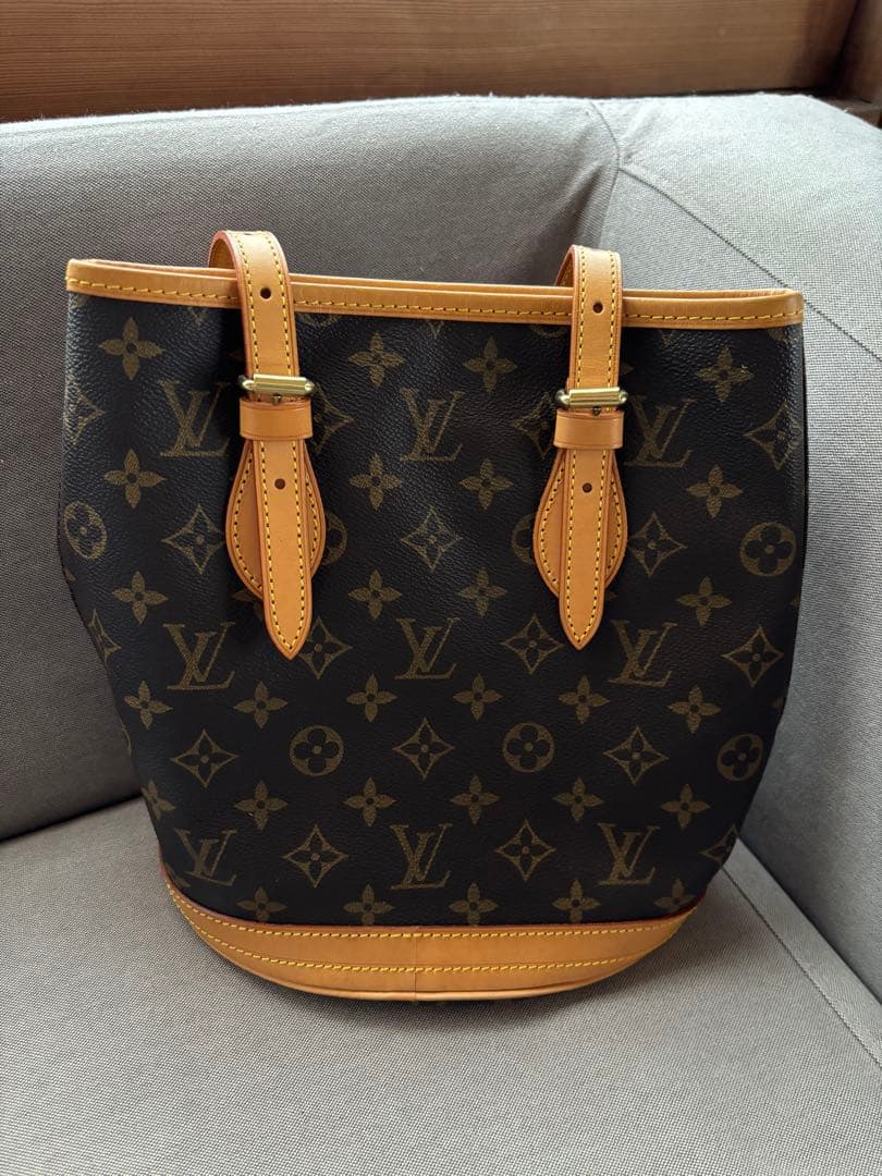 Louis Vuitton ブラック ベージュ トートバッグ