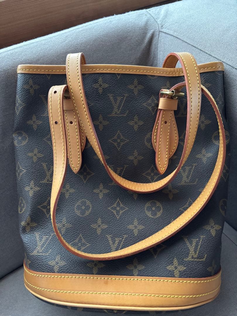 Louis Vuitton ブラック ベージュ トートバッグ