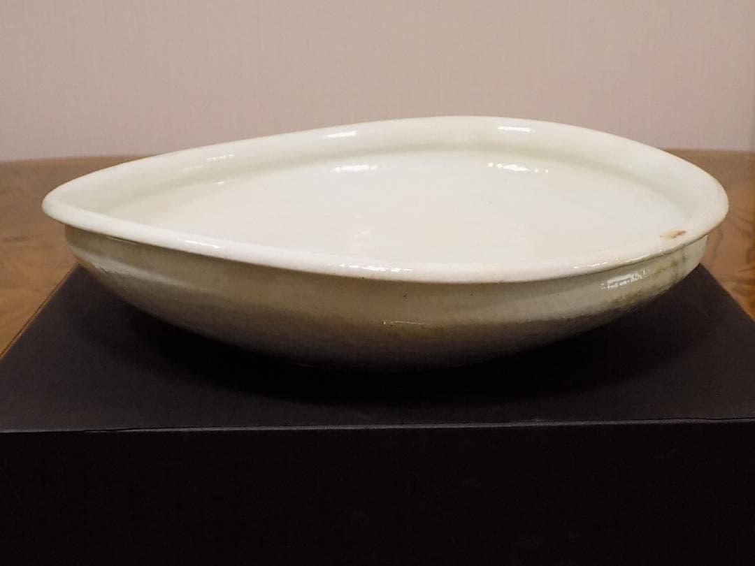 古谷信男 粉引き楕円大鉢　新品未使用　信楽焼 古谷製陶所
