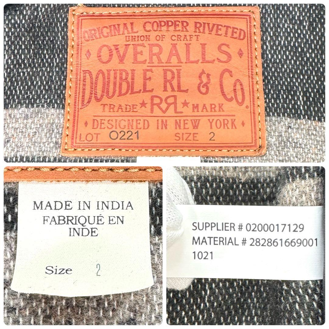 極美品◎RRL グリズリージャケット　デニム×ボア　異素材切り替え　希少モデル