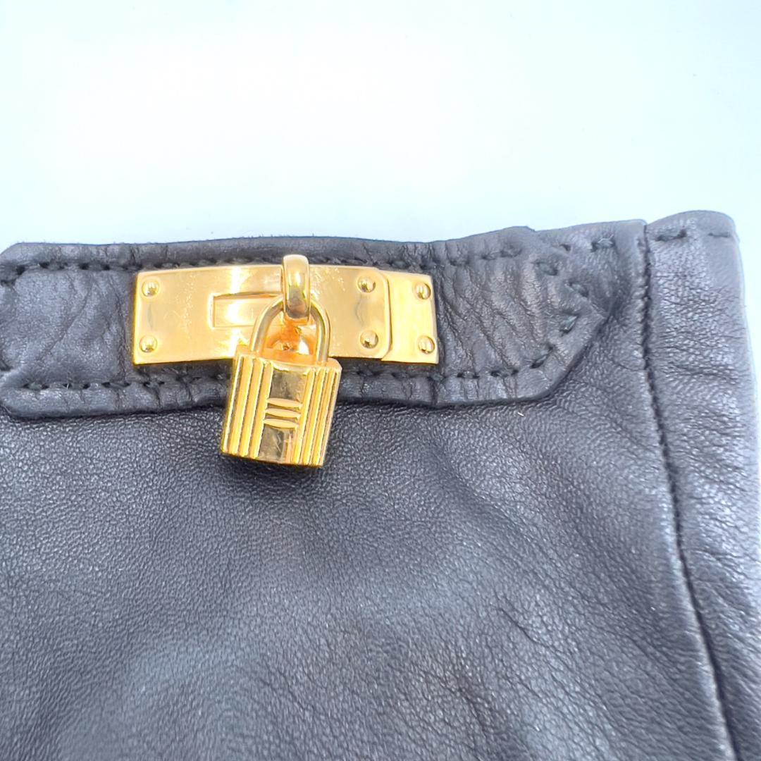 HERMES　エルメス　ケリー レザー グローブ 手袋　 7 1/2