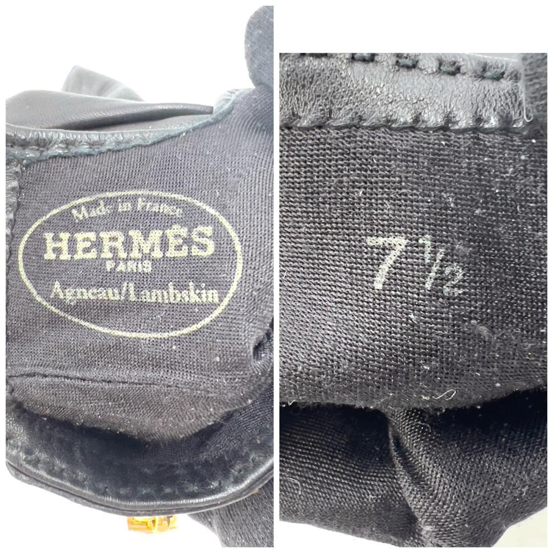 HERMES　エルメス　ケリー レザー グローブ 手袋　 7 1/2
