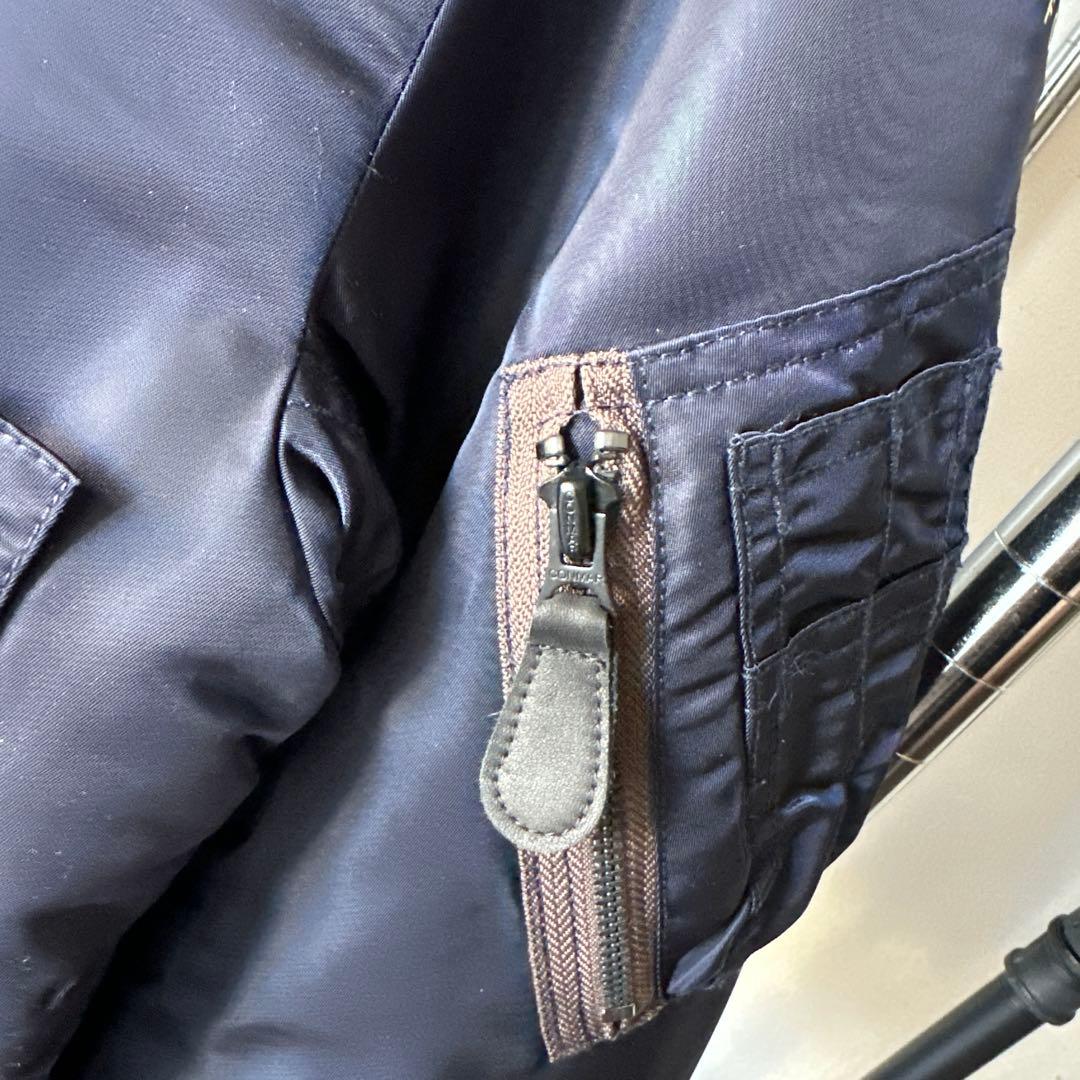 Mサイズ　ネイビー (MA-1 )B15Cフライトジャケット ファー付き