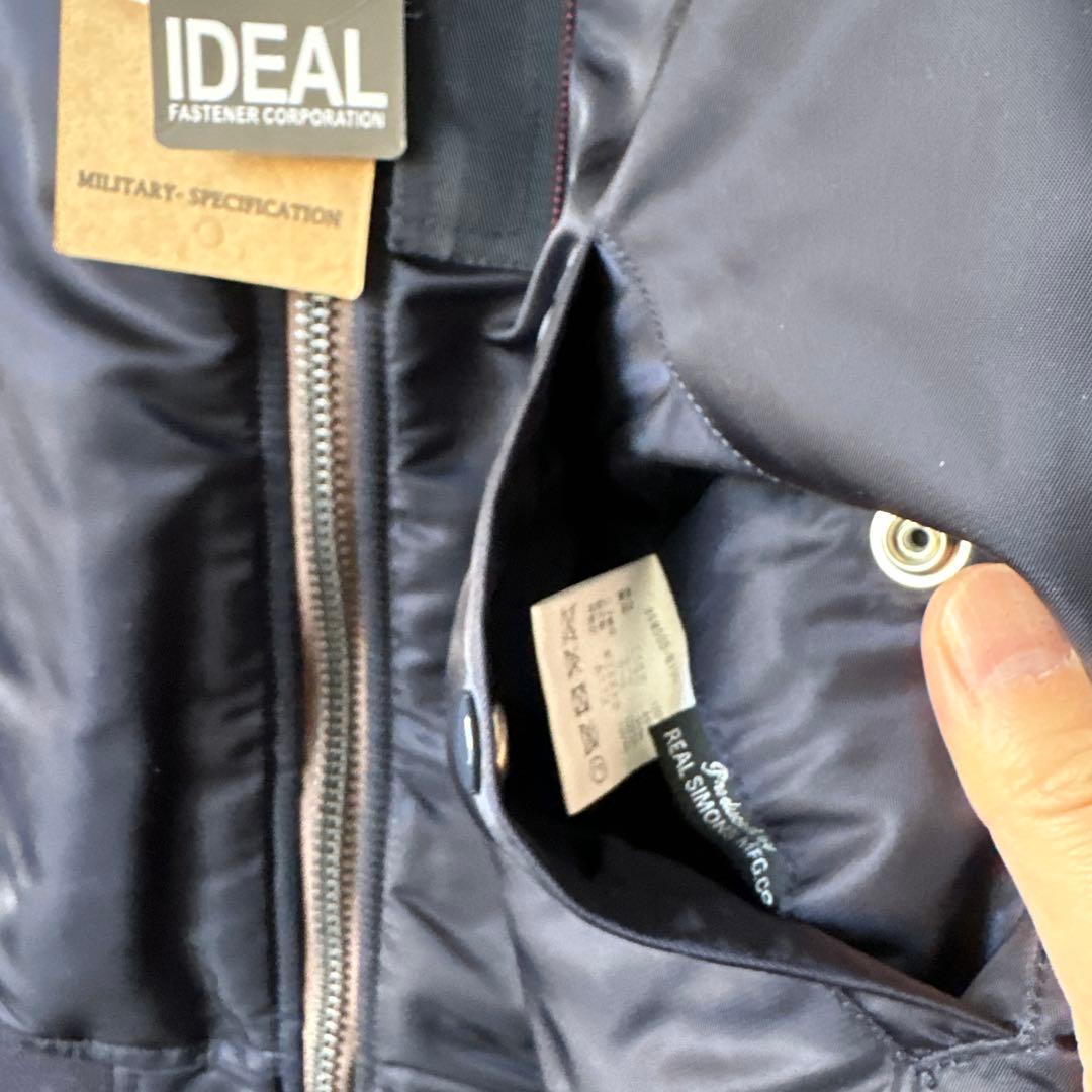 Mサイズ　ネイビー (MA-1 )B15Cフライトジャケット ファー付き