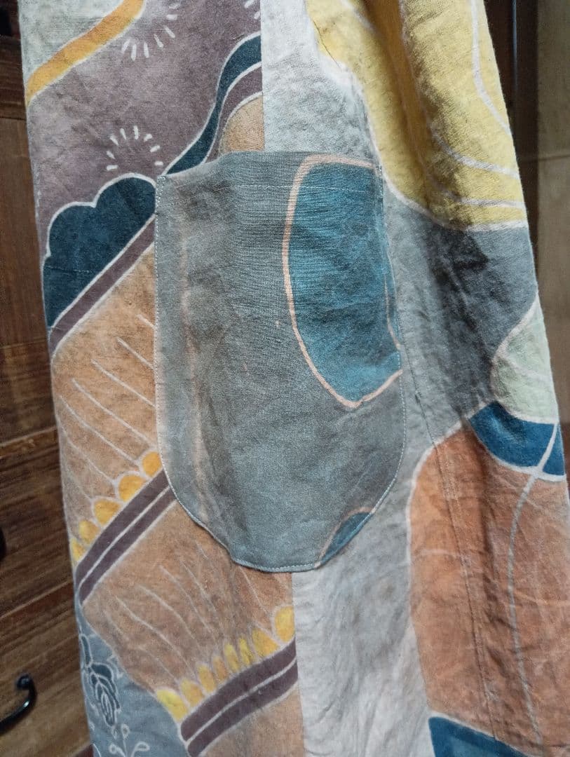 リ*カ様 ★柿渋染め★幟旗ワンピース★