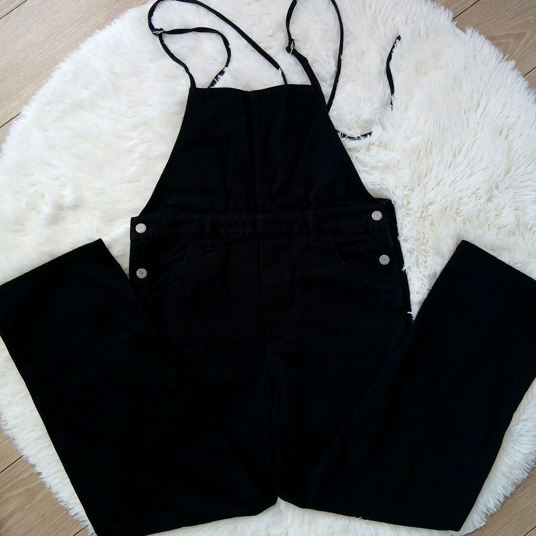 ウィムガゼット カツラギ オールインワン ブラック ストラップ オーバーオール