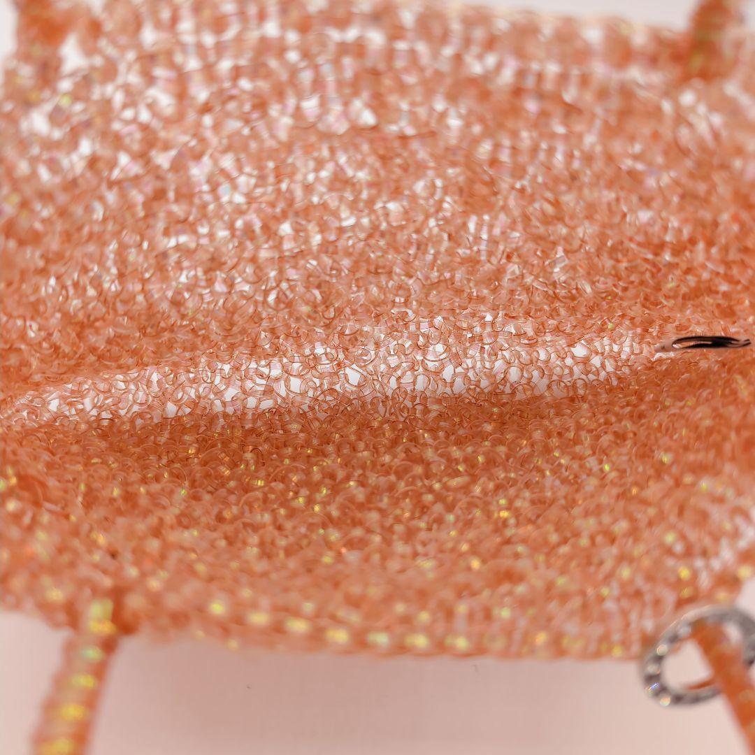 ANTEPRIMA アンテプリマ　ワイヤーバッグ　ビーズハンドバッグ オレンジ