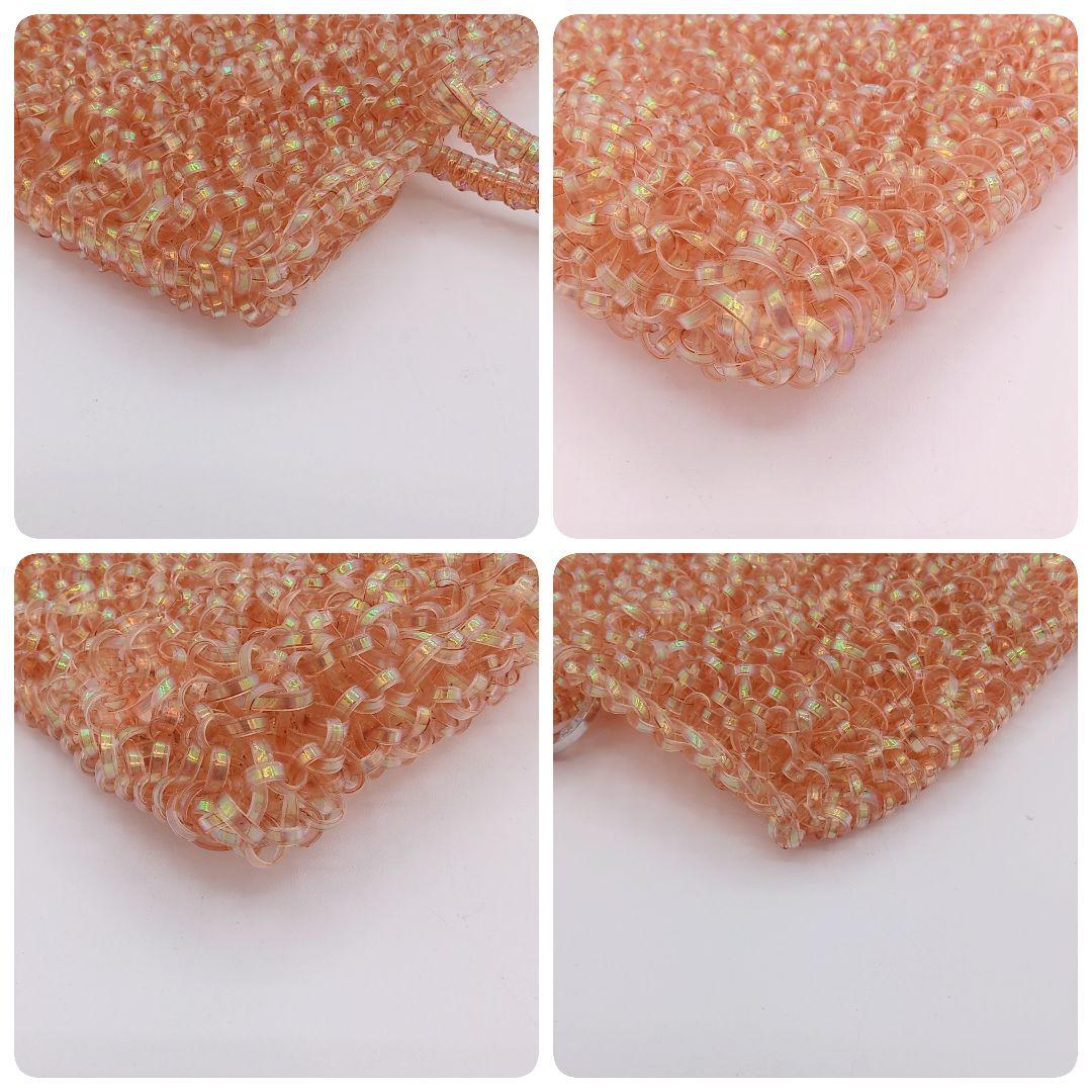 ANTEPRIMA アンテプリマ　ワイヤーバッグ　ビーズハンドバッグ オレンジ