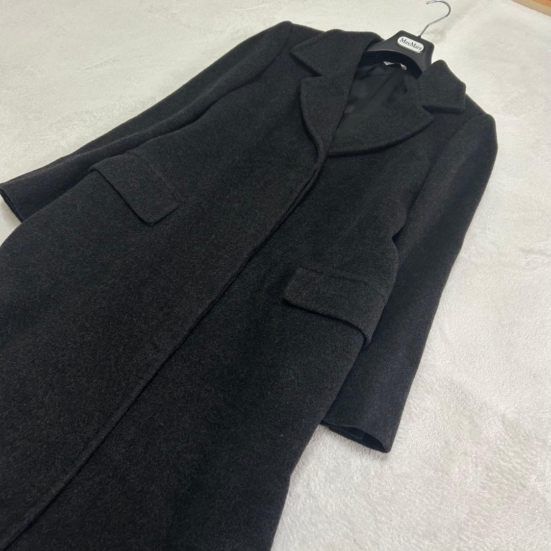 美品✨マックスマーラ　イブルース　カシミヤウール　比翼　ふんわりロングコート42