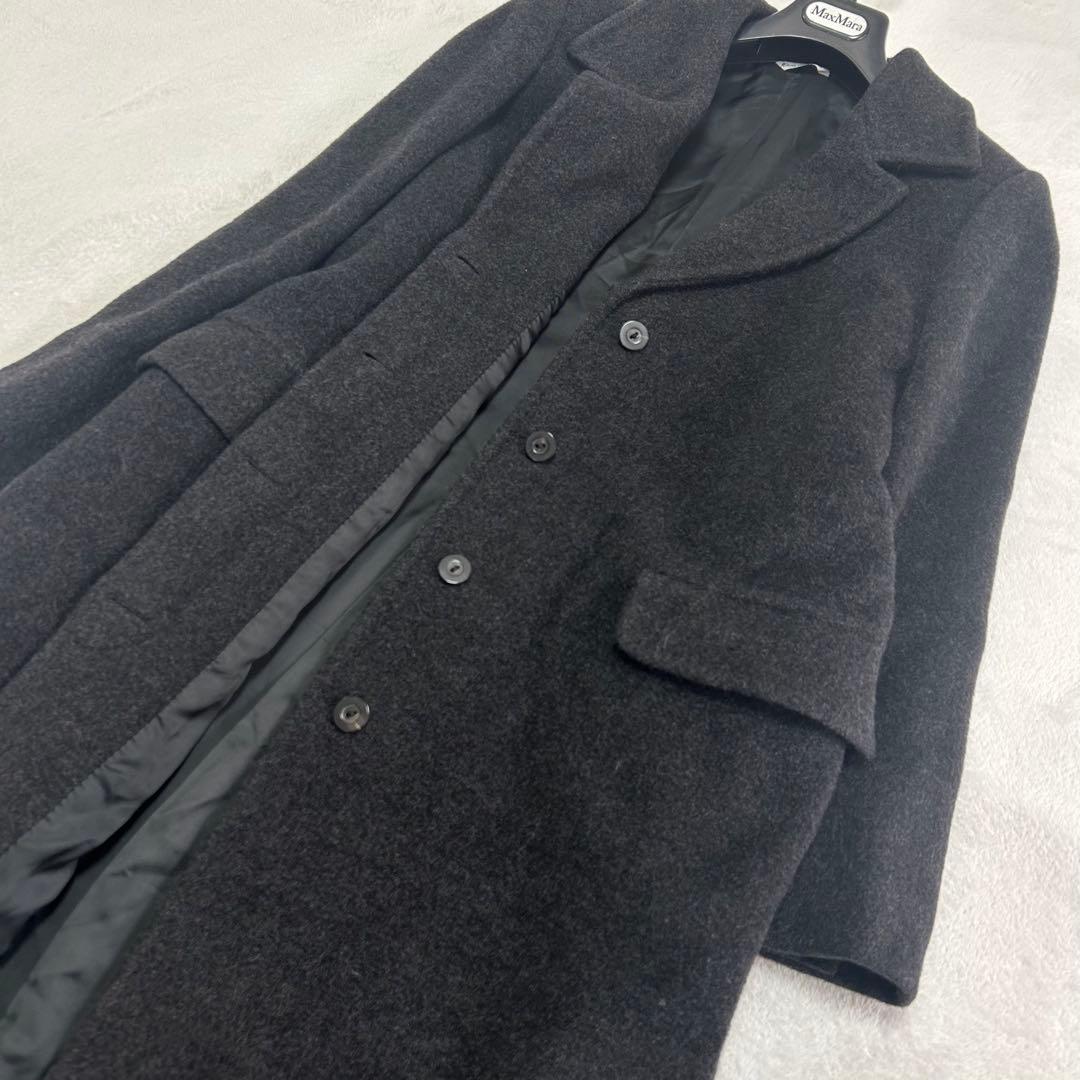 美品✨マックスマーラ　イブルース　カシミヤウール　比翼　ふんわりロングコート42