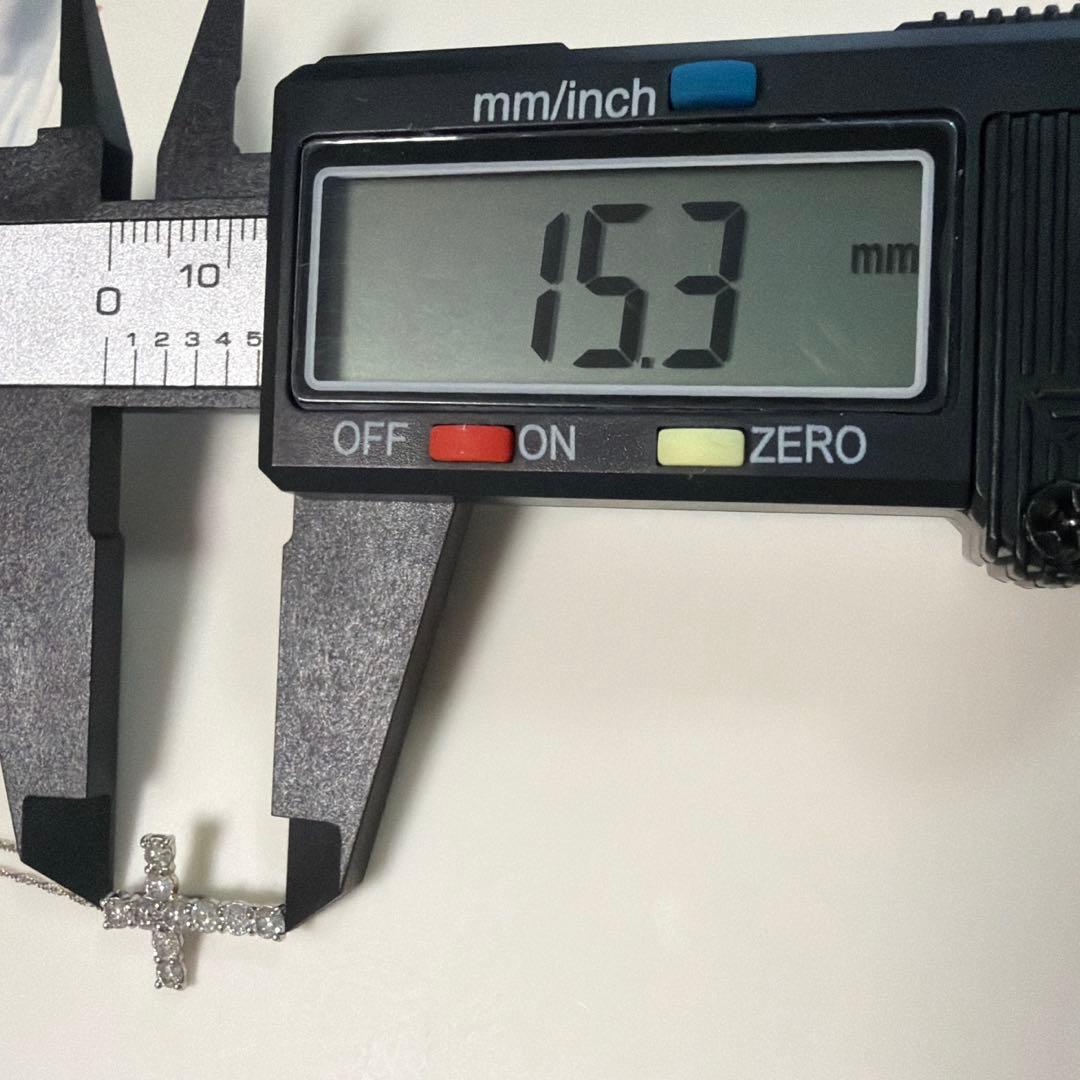 【Pt900,Pt850】✨ダイヤモンド 〔0.5ct）クロスネックレス✨