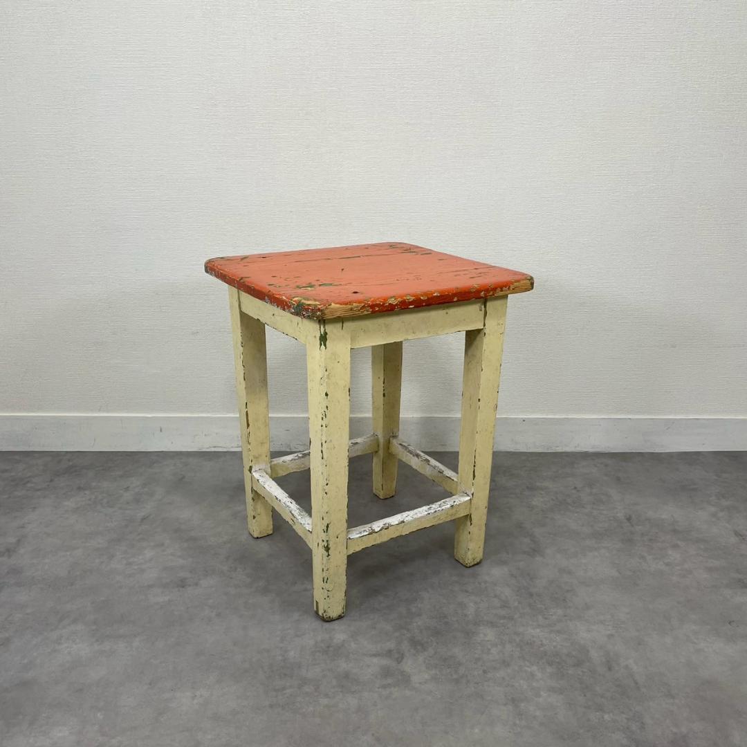 ヴィンテージ シャビー スツール サイドテーブル 飾り台 ビンテージ レトロ