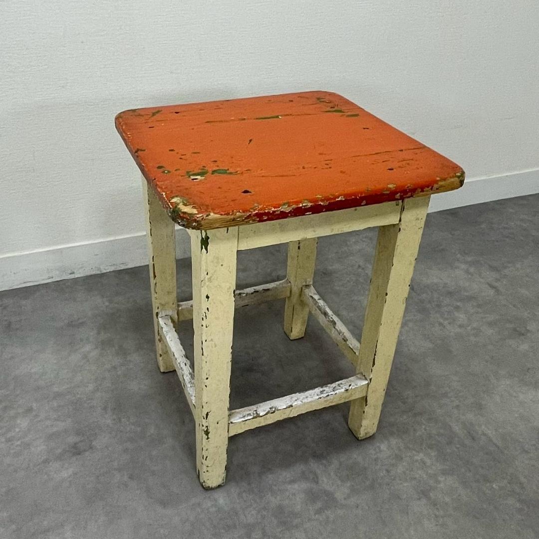 ヴィンテージ シャビー スツール サイドテーブル 飾り台 ビンテージ レトロ