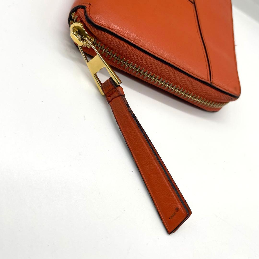 【良品】 LOEWE ロエベ パズル ラウンドファスナー 折り財布 w6