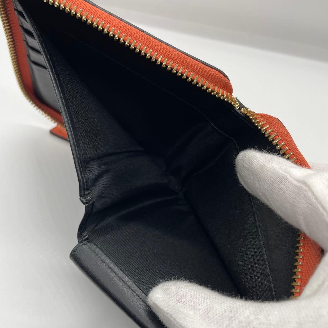 【良品】 LOEWE ロエベ パズル ラウンドファスナー 折り財布 w6