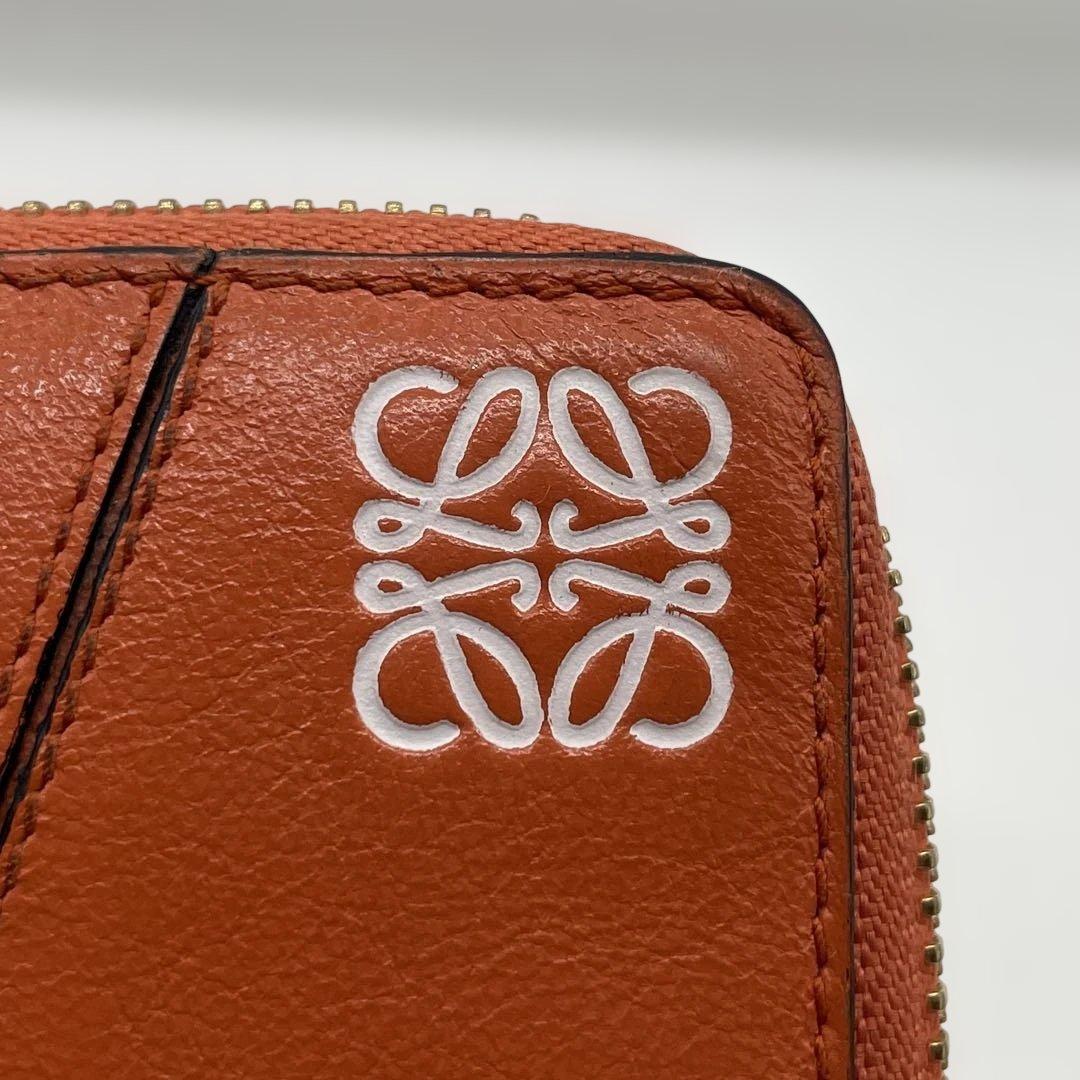 【良品】 LOEWE ロエベ パズル ラウンドファスナー 折り財布 w6