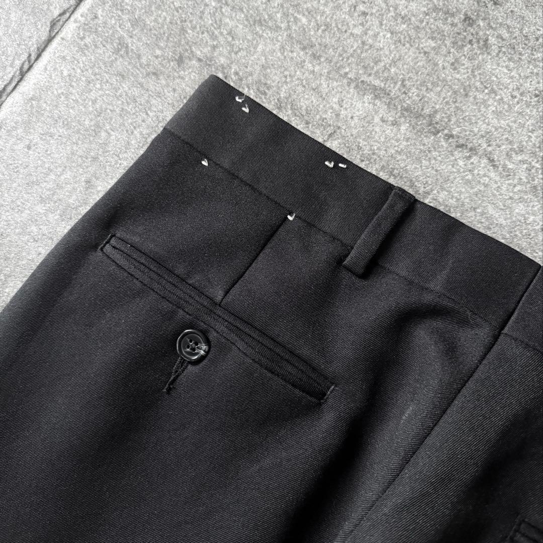 90s 【デッドストック】 ポリエステルギャバ スラックス W32/L30