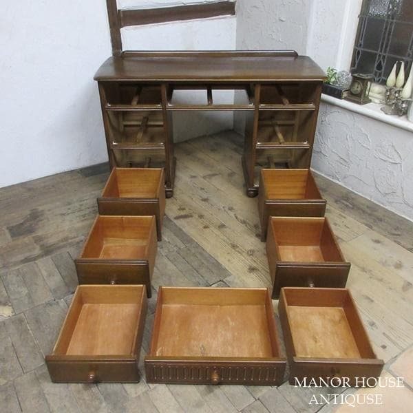 イギリス アンティーク 家具 デスク 机 作業台 店舗什器 英国 6324d