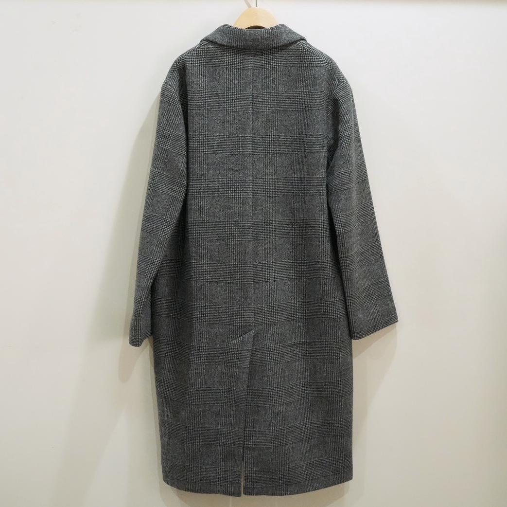 ATON グレンチェック チェスターコート ロングコート