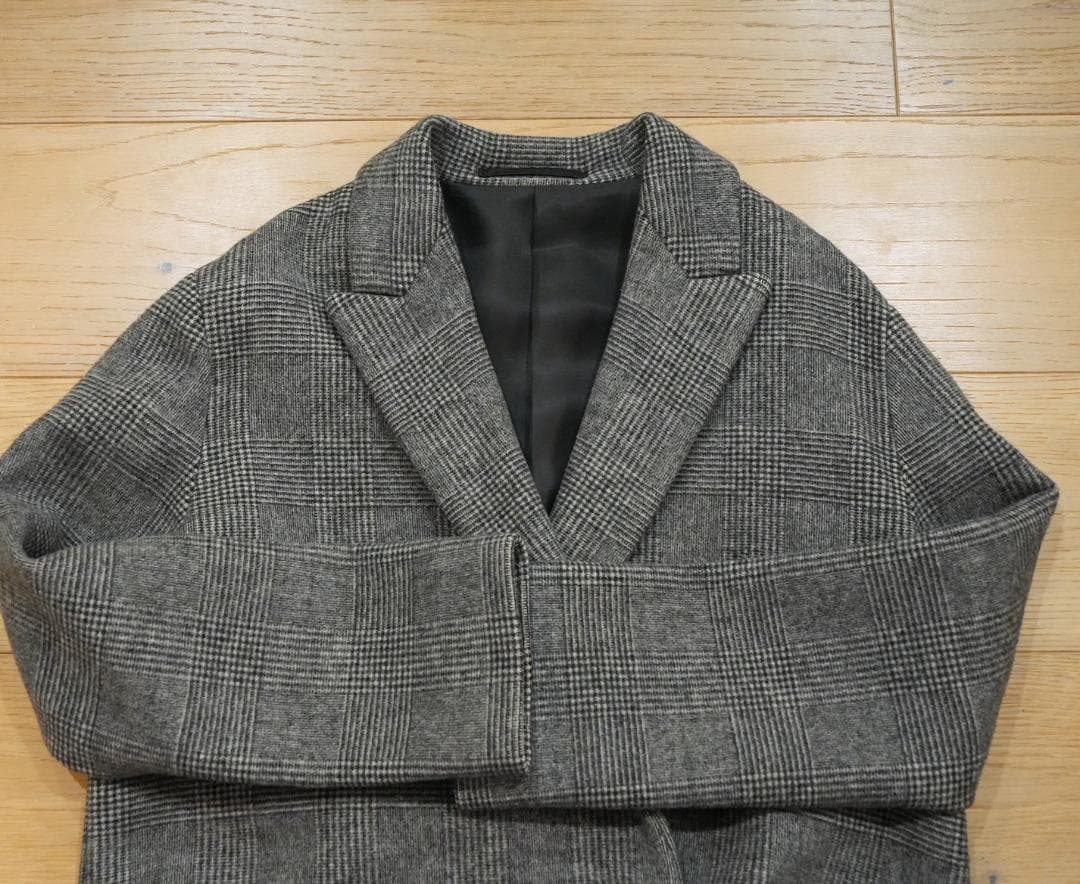 ATON グレンチェック チェスターコート ロングコート