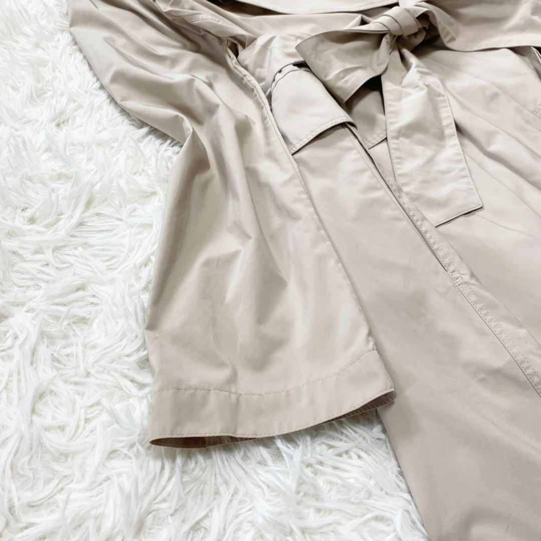 【極美品・L】マッキントッシュ　トレンチコート　ベルト　女優襟　高級生地　大きい