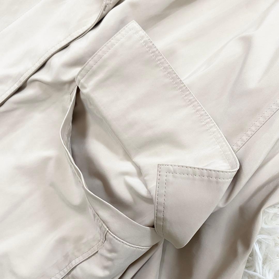 【極美品・L】マッキントッシュ　トレンチコート　ベルト　女優襟　高級生地　大きい