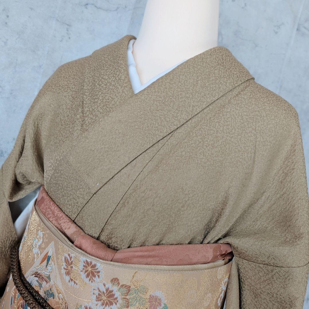 色無地　着物　フルセット　正絹　シンプル　着物美品　D2