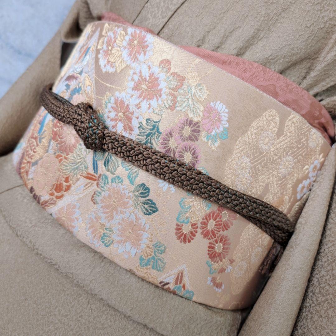 色無地　着物　フルセット　正絹　シンプル　着物美品　D2