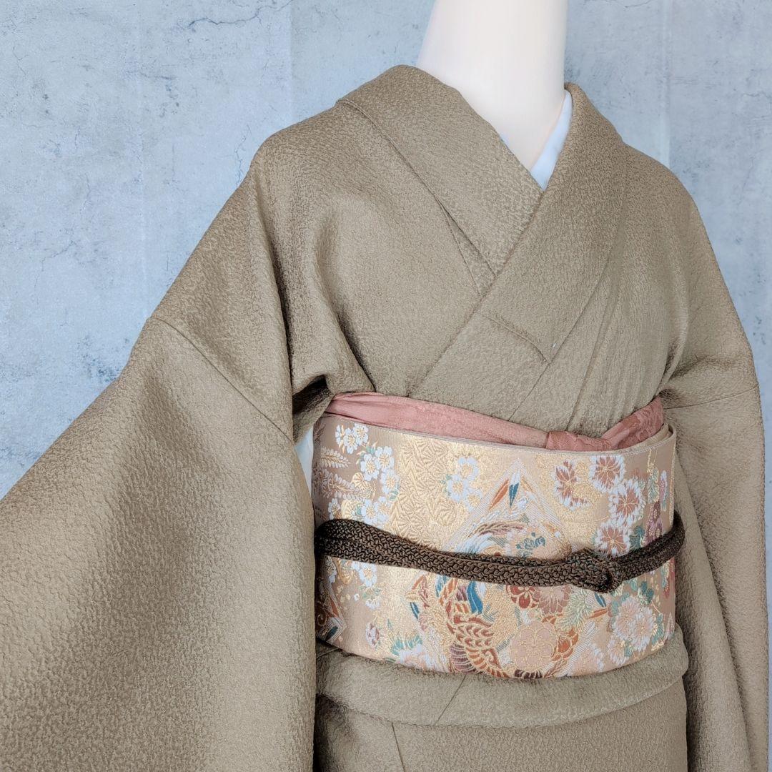 色無地　着物　フルセット　正絹　シンプル　着物美品　D2