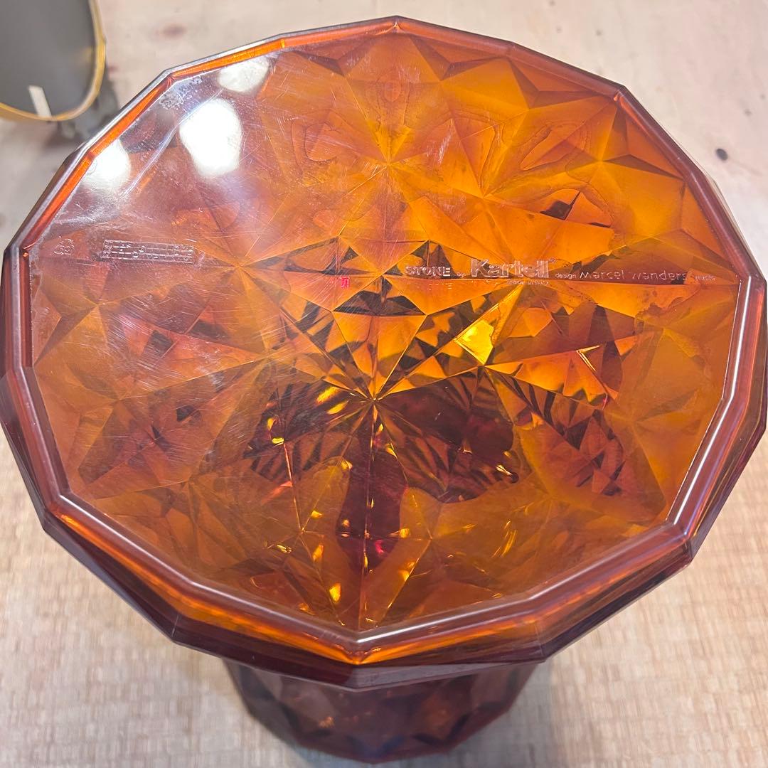 Kartell STONE スツール アンバー Marcel Wanders