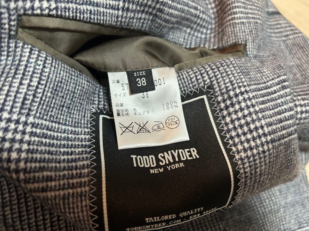 【美品】TODO SNUDER トッドスナイダー 高級セットアップスーツ M