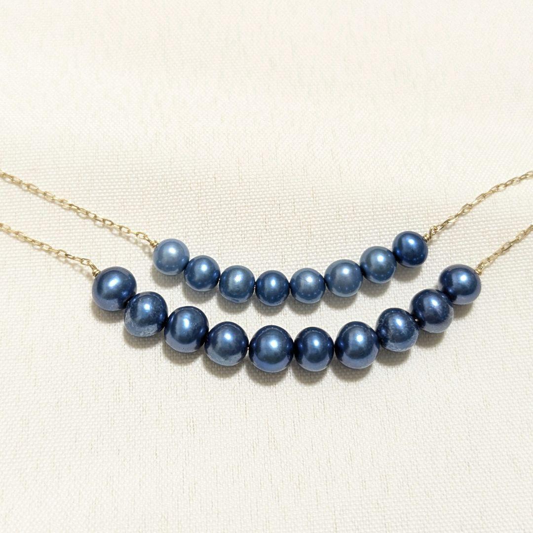 Lilas インディゴパールブレスレット