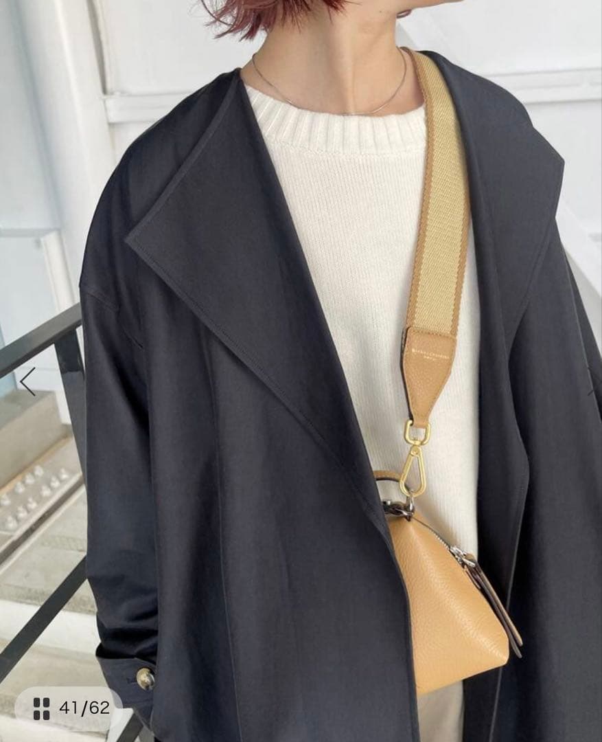 新品★Spick and Span ノーカラートレンチコート 36