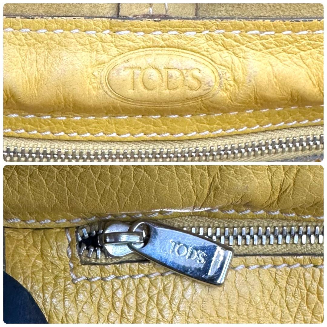 TOD'S トッズ Dバッグ トートバッグ ハンドバッグ イエロー シルバー金具