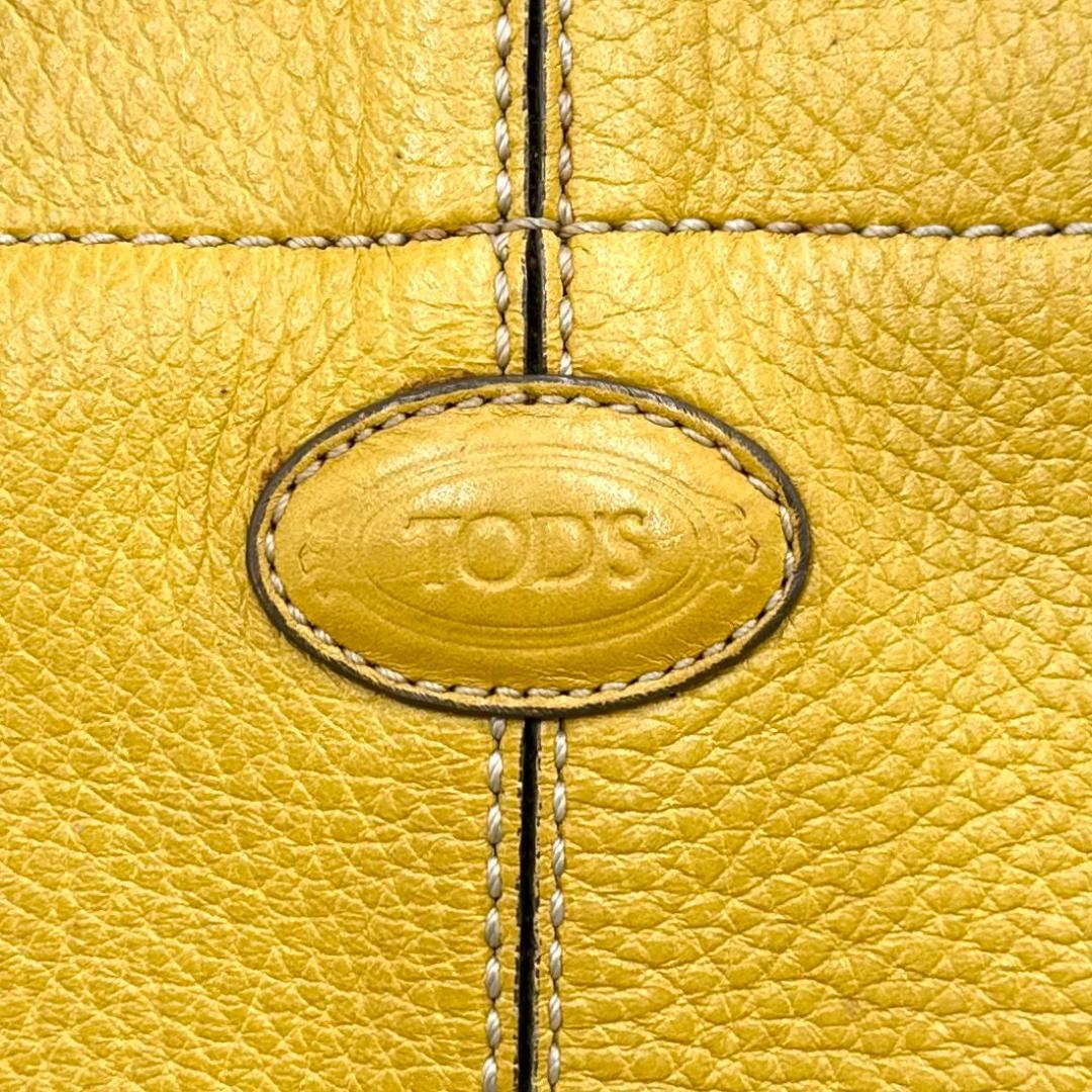 TOD'S トッズ Dバッグ トートバッグ ハンドバッグ イエロー シルバー金具