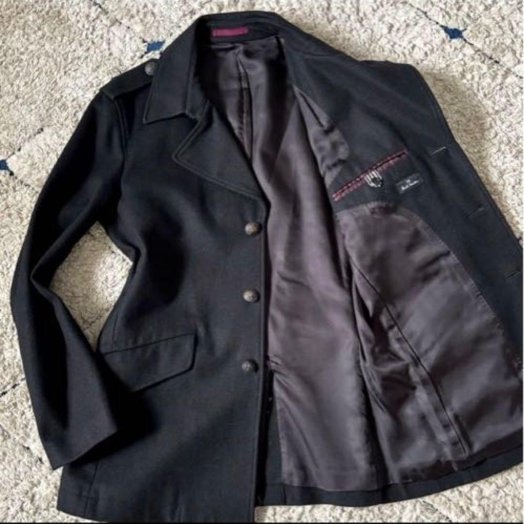 【美品✨】XL！ポールスミス　カシミヤ　ウール　コート　ジャケット　メタル釦