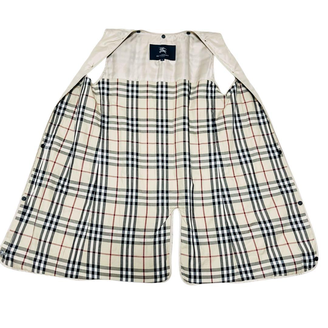 バーバリー✨モッズコート メガチェック キルティングライナー フォックスファー