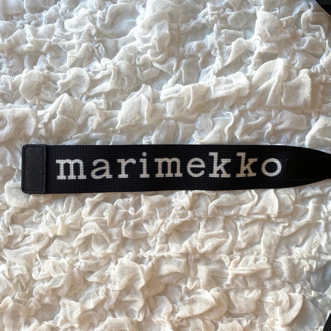 marimekko マリメッコ ショルダーバッグ ロゴ ウニッコ ブラック　黒