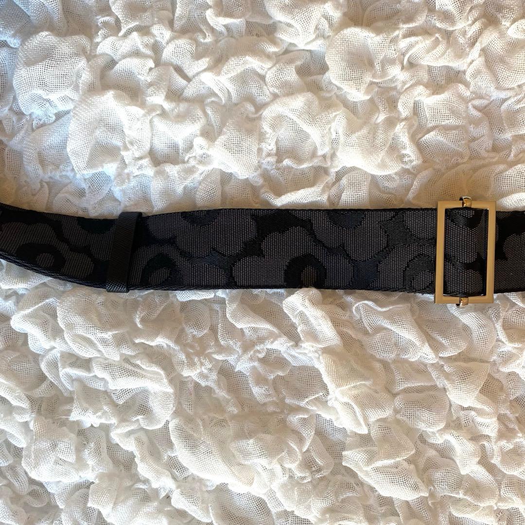 marimekko マリメッコ ショルダーバッグ ロゴ ウニッコ ブラック　黒